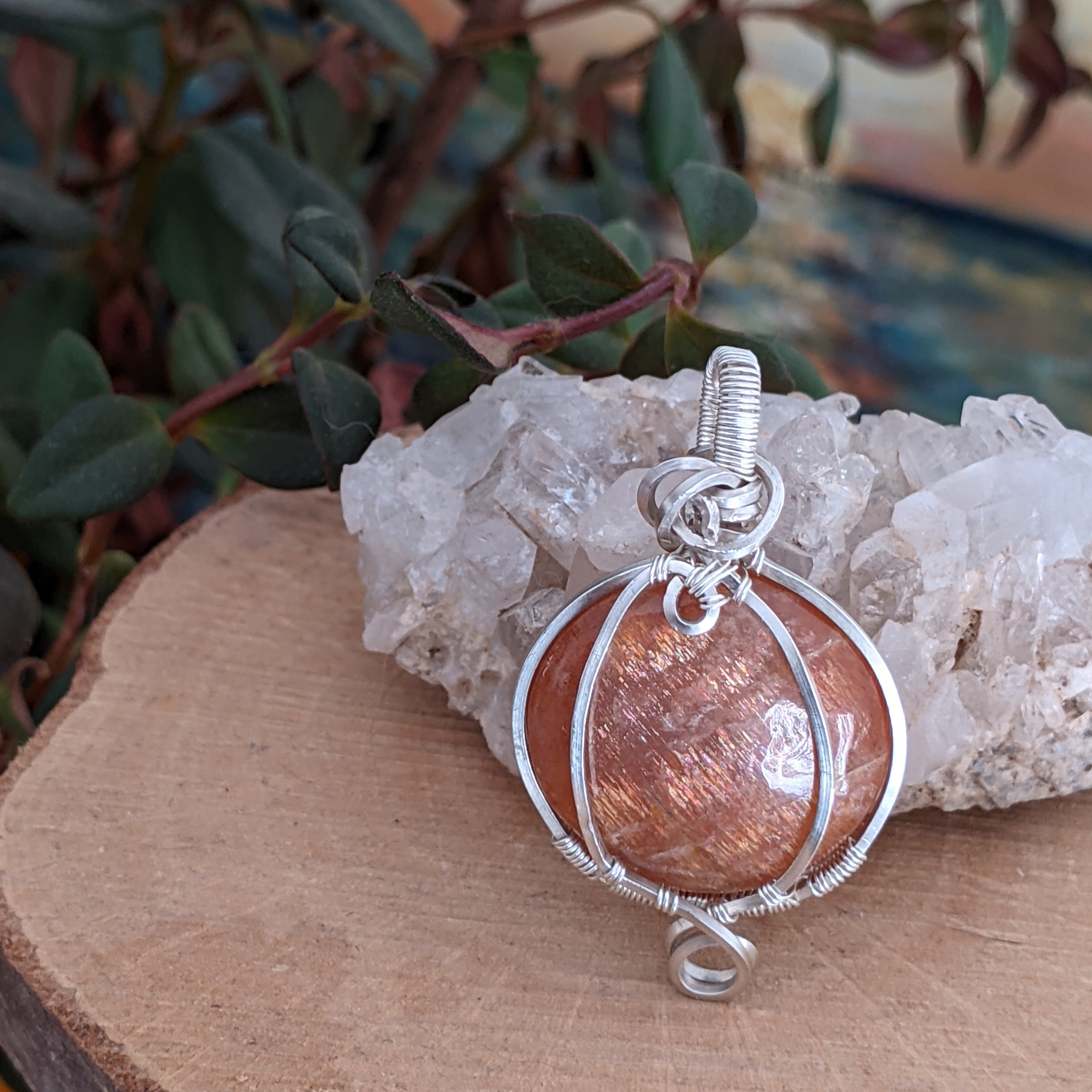 Sunstone Silver Pendant - Image 6