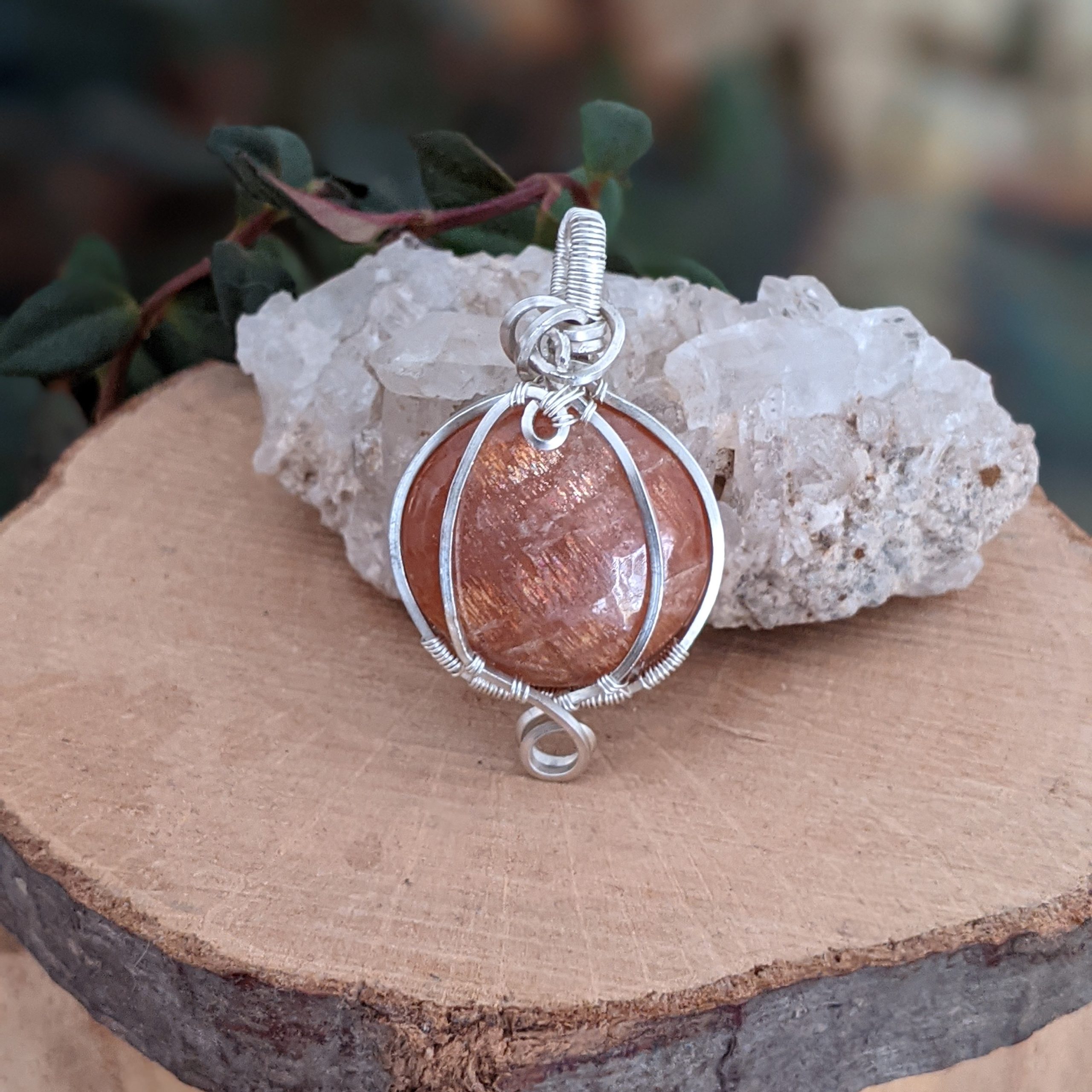Sunstone Silver Pendant - Image 8