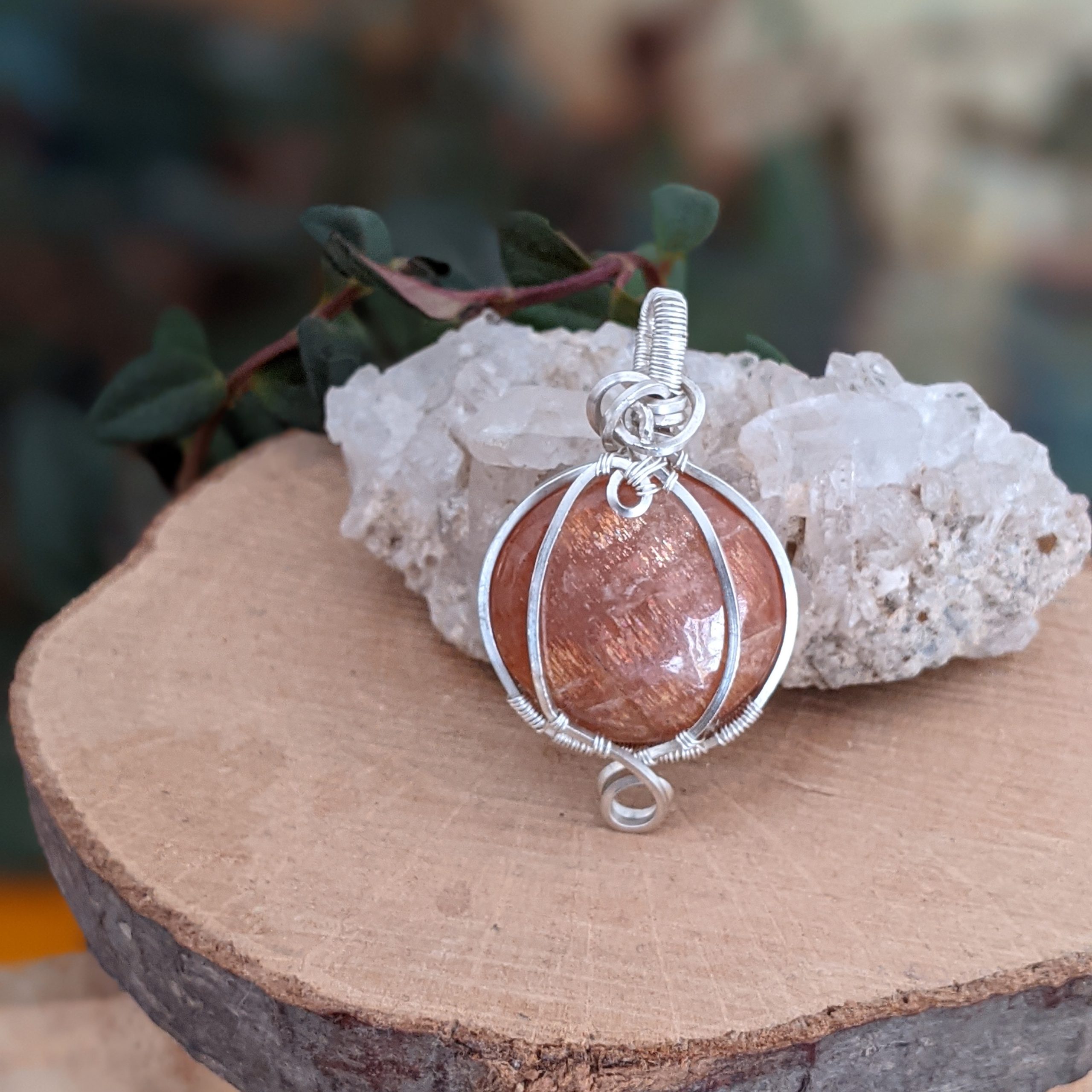 Sunstone Silver Pendant - Image 9