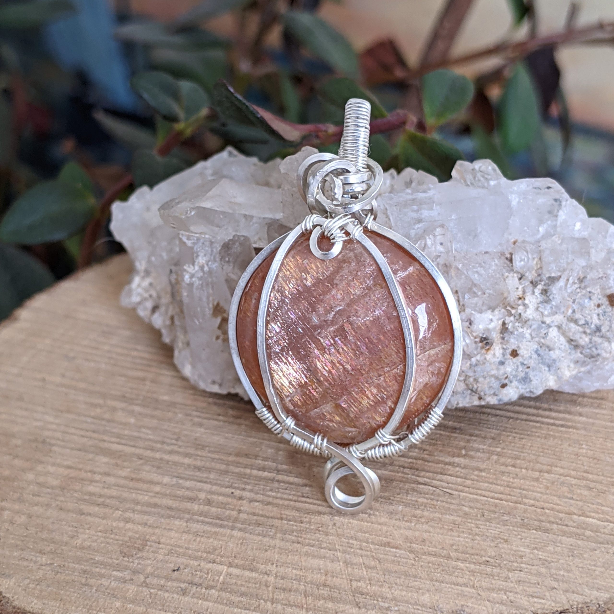 Sunstone Silver Pendant - Image 2