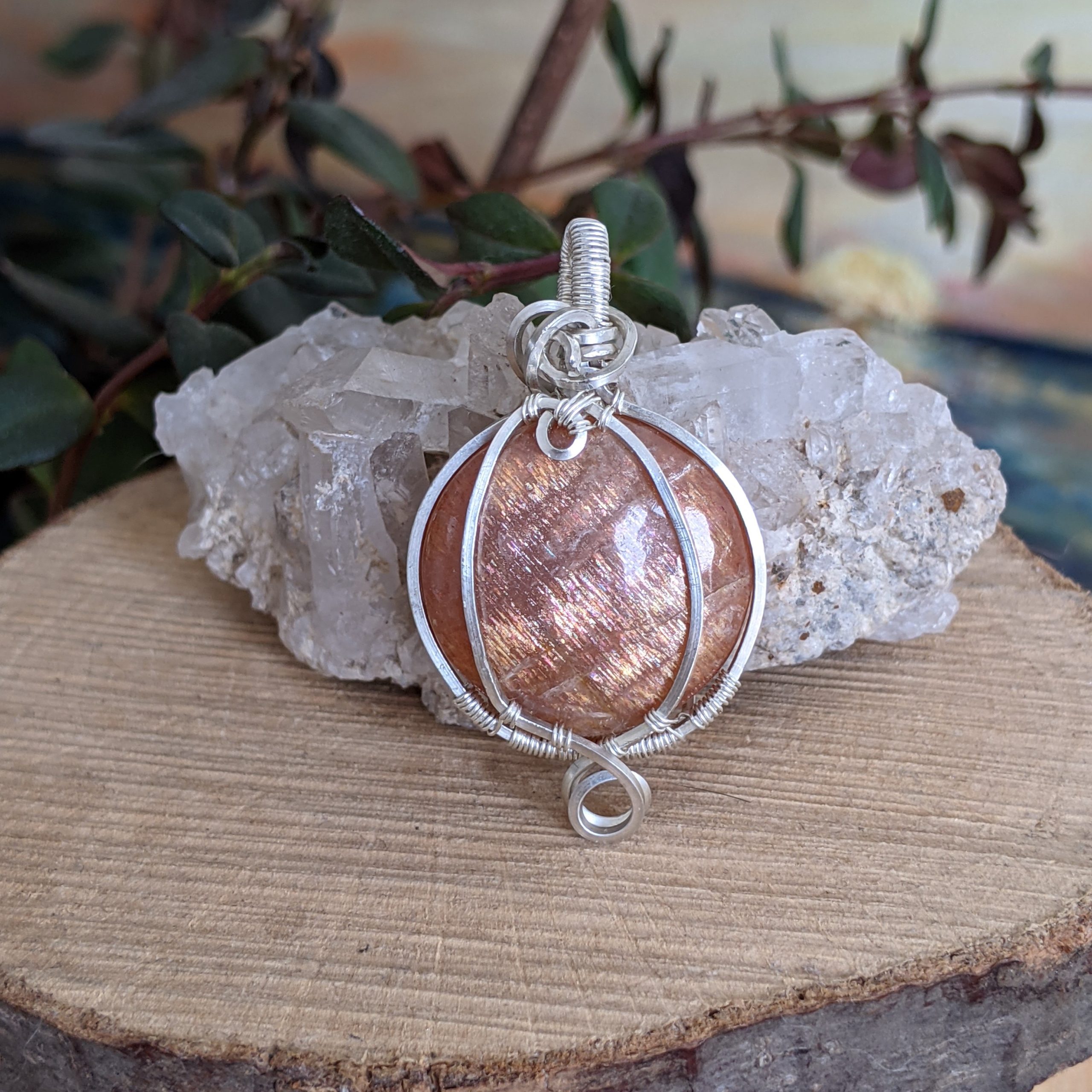 Sunstone Silver Pendant - Image 5