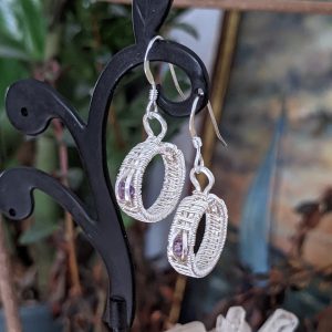 ~Aurora~ Amethyst Silver Earrings