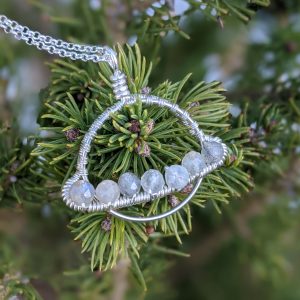 Labradorite Planet Silver pendant