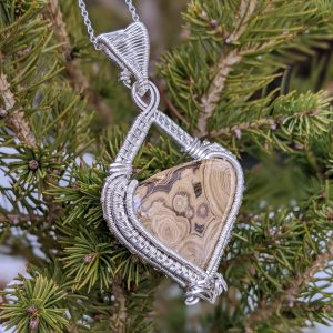 Pendentif Sphalérite-Marcassite et Argent Massif