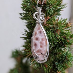 Pendentif Thomsonite et Argent Massif