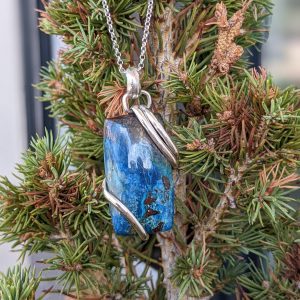 Pendentif Shattuckite et Argent Massif