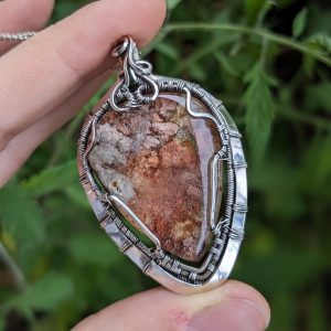 Pendentif Lodolite et Argent Massif