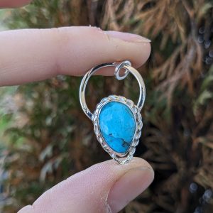 Pendentif Turquoise et Argent Massif