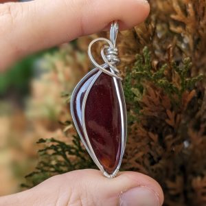 Pendentif Grenat et Argent Massif