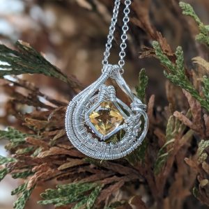 Citrine Silver Pendant