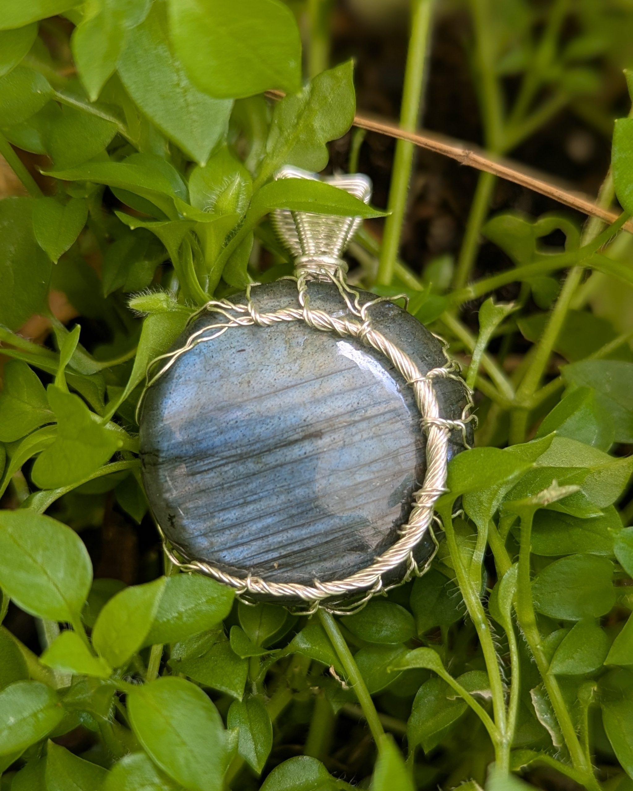 Pendentif Arbre-Lune Labradorite et Argent Massif – Image 3