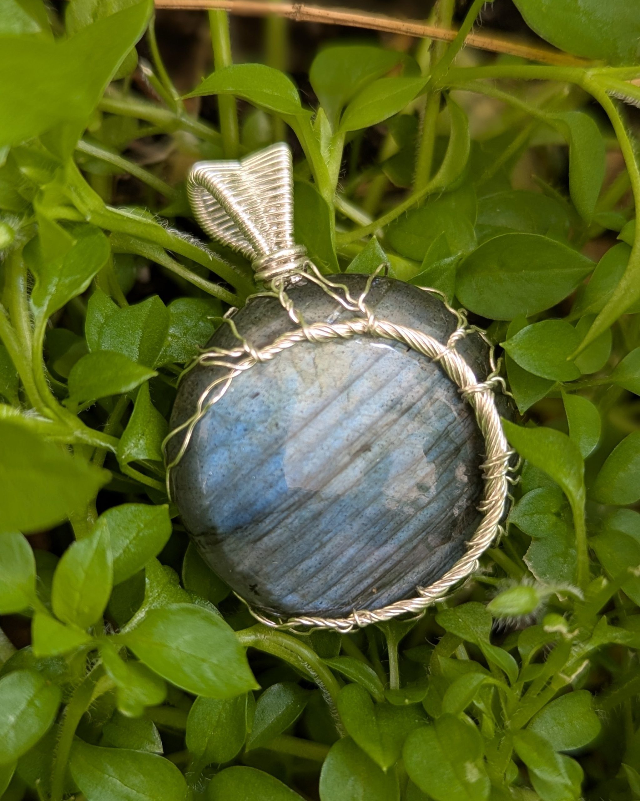 Pendentif Arbre-Lune Labradorite et Argent Massif – Image 2