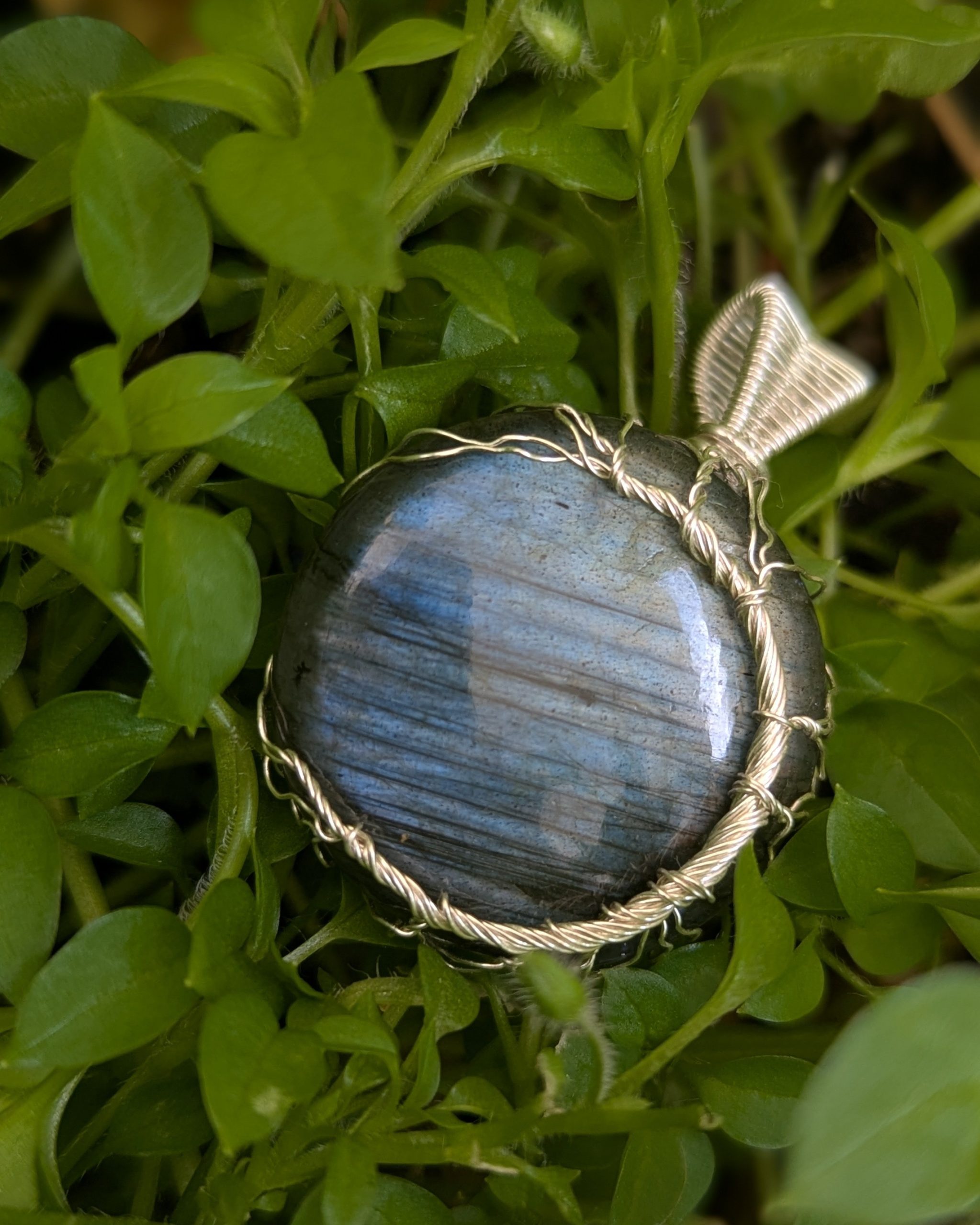 Pendentif Arbre-Lune Labradorite et Argent Massif – Image 5